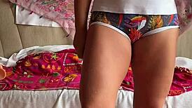 damn ketria rides that dildo anal style on the chair so good