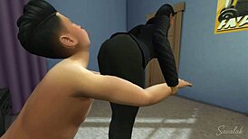 beurette dominated hard by arab femdom in intense cartoon session