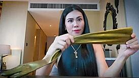 Imagine latex gloves snapping on your skin as mistress teases in rubber fetish bliss