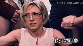 dee williams outnumbered and gangbanged by group in intense milf orgy