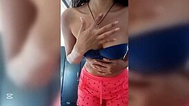 Wanna see this sexy 18+ colleague ride wet after her bath?