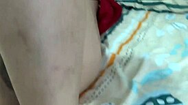 Watch me stroke to stepmom's huge hairy pussy as she begs my cum