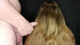 your stepmom swallows your cum on her long hair no problem?