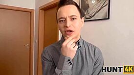 MAN POUNDS BUDDY'S GINGER GF DOGGY ON CHRISTMAS WHILE CUCKOLD WATCHES!