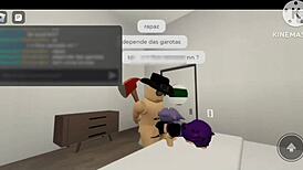 comendo duas putas hard in roblox brookhaven with intense anal and group pounding