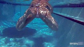 Sara Jay's Oily Cougar Pussy Squirts from Dildo Toy Play