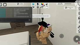 comendo duas putas hard in roblox brookhaven with intense anal and group pounding