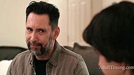 Petite japanese teen virgin chats then sucks old stranger's cock outdoors in pov till cum in mouth