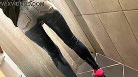 i'm desperate peein in my jeans then he pees on my ass before i blow him hard in heels
