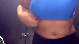 i'm so horny in this packed gym masturbating wet pussy...