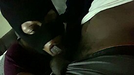 no face no case as ebony slut deepthroats big black cock nasty homemade