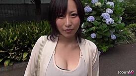 POV Petite Japanese Virgin Teen Sucks Old Stranger Cock First Time Japan Cum Mouth