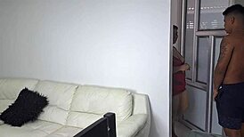 horny colombian neighbor craves my big cock deepthroat suck