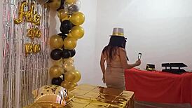 damn this classy ebony secretary's big pussy party in her whore dress rocks 😍