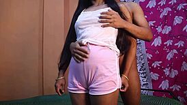 Big Tit Indian Stepsister Fucks Stepbrother While Family Outside Room