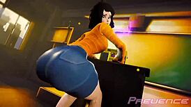 big bubble butt shakes twerks and bounces seductively close up