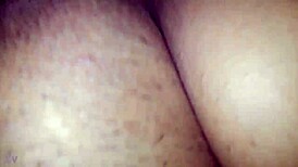 guy licks amateur pussy close-up before cum-covered cock ride