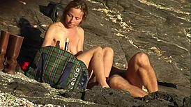 mature couple heads to the beach for some steamy outdoor sex fun