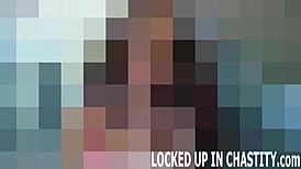 your chastity device locks you tight while i tease your bound cock with femdom toys pov