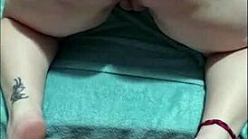 horny european brunette teen danielinha flaunts her tight pink pussy