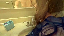 Stepdaughter Caught Peeping on Stepdad Sucks Cock Deepthroat to Facial Cumshot Finish