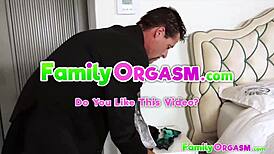 my heart races fucking tight not-stepdaughter as horny thief stepdaddy