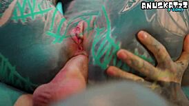 Alternative Punk Goth Girl In Heels Takes Bwc Anal Assfucking Facial Gapes