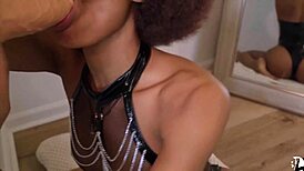 summer starts with cute babe close-up blowjob swallowing cum in mouth