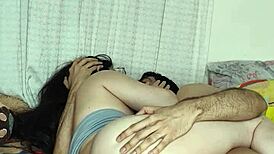 what starts as fun dorm hangout with latina roommate turns into wild creampie fuckfest roommate?