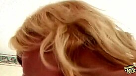 Her screams echo as ass gets drilled deep by lucky old guy