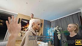 swap4k innocent hike explodes into steamy mff cuckold threesome.