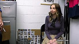 perky nerd steals cpu then bends over for hardcore office doggystyle pounding