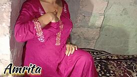 hot indian desi sister-in-law sneaks bathroom anal with step-brother-in-law on bed