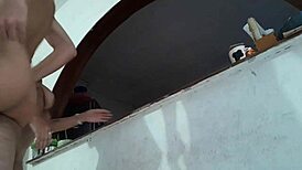 i ache with desire as brunette stepsister deepthroats my throbbing cock in stepmom's house