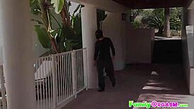 my heart races fucking tight not-stepdaughter as horny thief stepdaddy