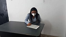 i fucked my stepdads secretary slut in office she seduced me on desk then standing sex