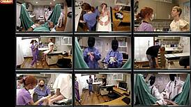 Nurse spreads patient's ass for deep anal fingering in gloves