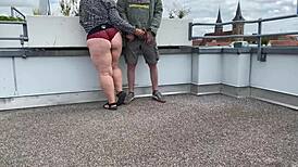 lustful mother-in-law tempts on summer holiday with wet hairy pussy