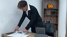 petrovakathx rides her boss cock moaning wildly