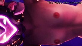 huntress takes virgin ass double dildo apology! so tight!!