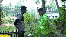 Husband's friend fucks Indian hijab wife on date