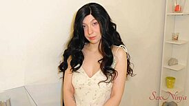 so there i was filming this curvy neighbor's wife with her big tits and ass getting monster cock creampied missionary style