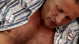 Slutty brunette teases with tight pussy then rides cock cowgirl to anal creampie