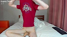 18-Year-Old Twink Pumps Monster Cock for Creamy Cumshot Release