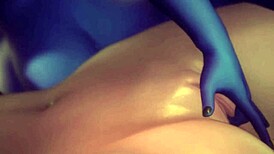 huntress takes virgin ass double dildo apology! so tight!!