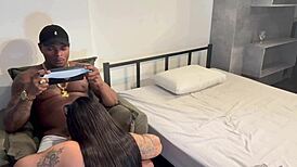 Fat slut begs bodybuilder's monster cock to wreck her big ass hole