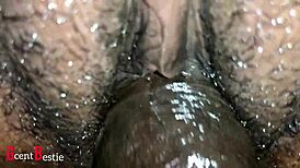 A beautiful african woman enjoys detailed close-up intimate action