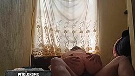 Rica tetona schoolgirl in fishnets rides cock hard in bedroom frenzy