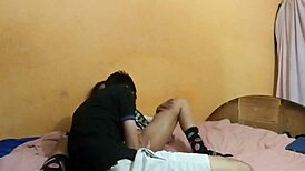 stepsis student begs bro suck her pussy then ride him wild