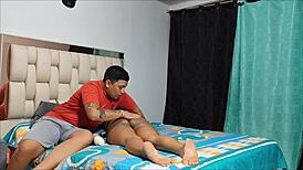 Colombian 18-Year-Old Big Ass Latina Begs Best Friend for Ass Massage Turning to Sex